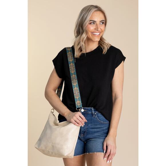 Retro Pattern Vegan Leather Crossbody Bag - Picture 2 of 6